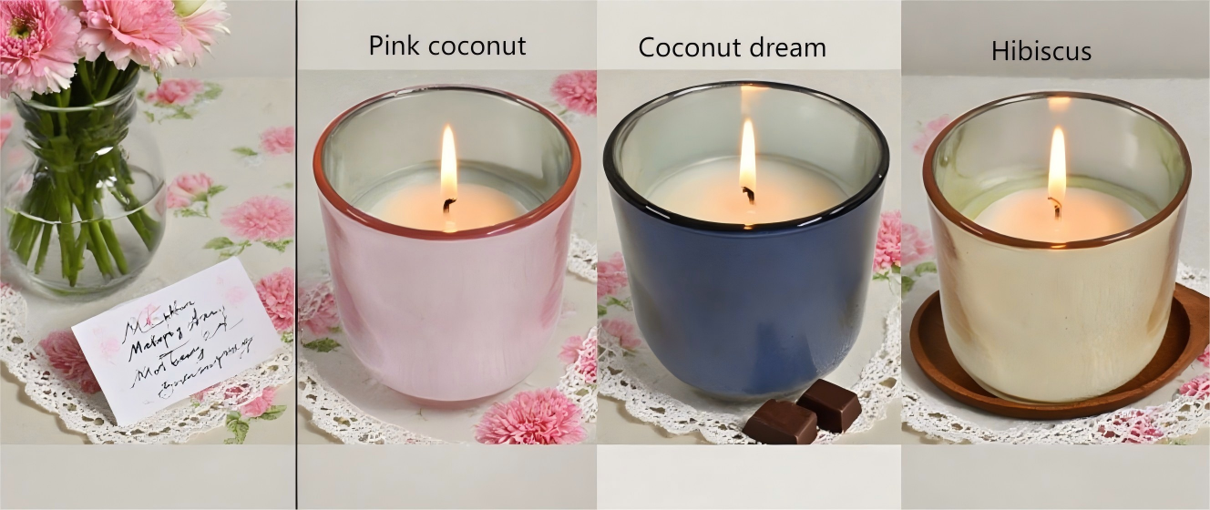 Electroplated Colored Glass Candles